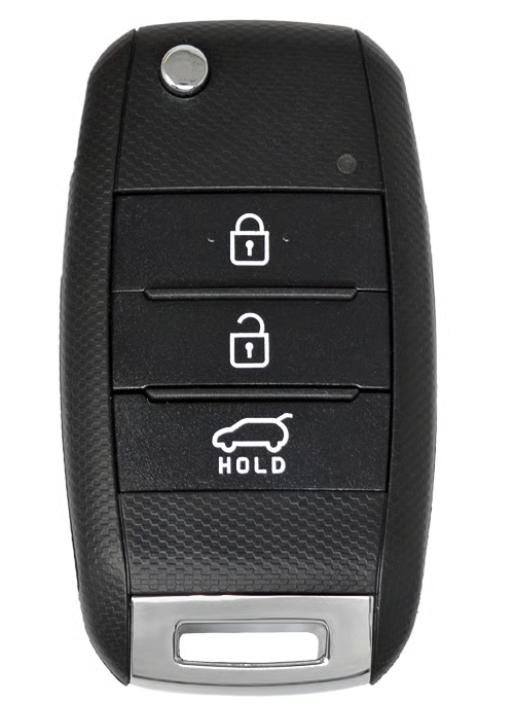 Kia flipp svart med 3 / 4 knapper