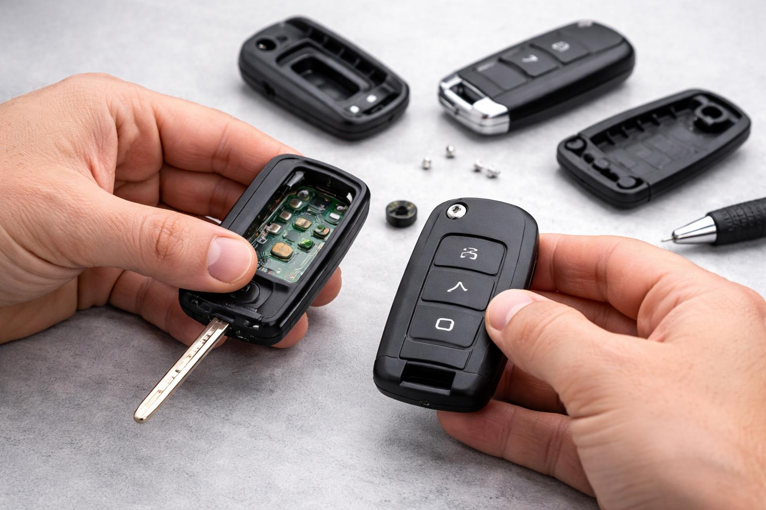 Bytte av skall og batteri av din nøkkel