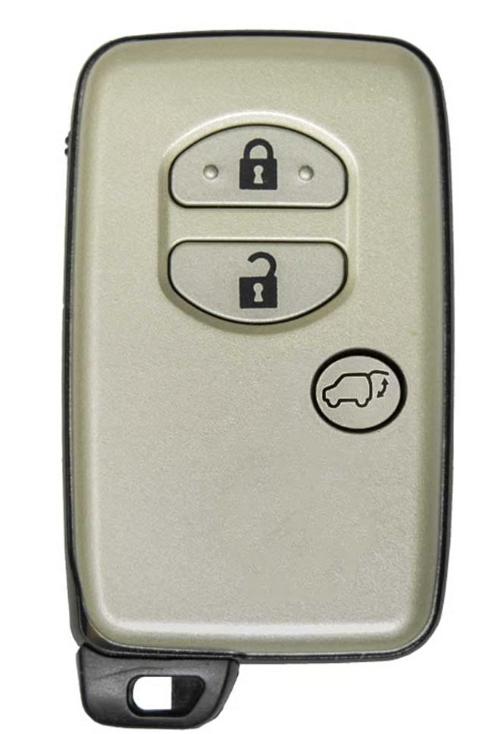 Toyota smart / keyless med 3 knapper sølvfarget