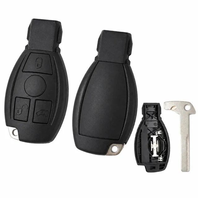 Mercedes 3 knapper 1 batteri Svart type
