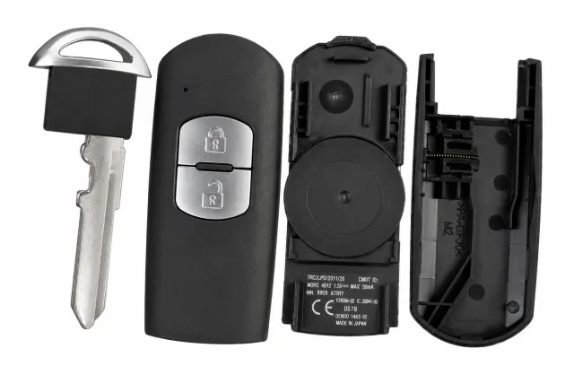 Mazda keyless 2 knapper batteri midten